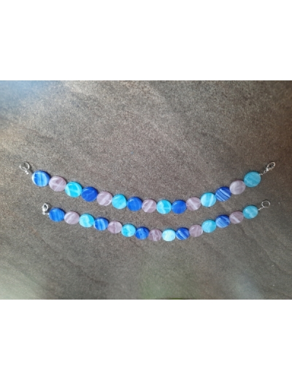 Armband met glaskralen ocean bleu Armband met glaskralen ocean bleu